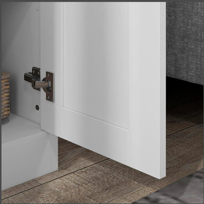 67" Tall Kitchen Pantry Cabinet, 4-Door Storage Cabinet with Drawer and Adjustable Shelves