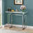 Narrow Sofa Console Table Foyer Table with Glass Top