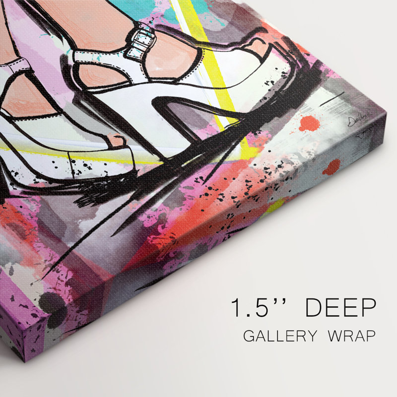 Pop Glam Platform -Gallery Wrapped Cavas, 18" H x 12" W