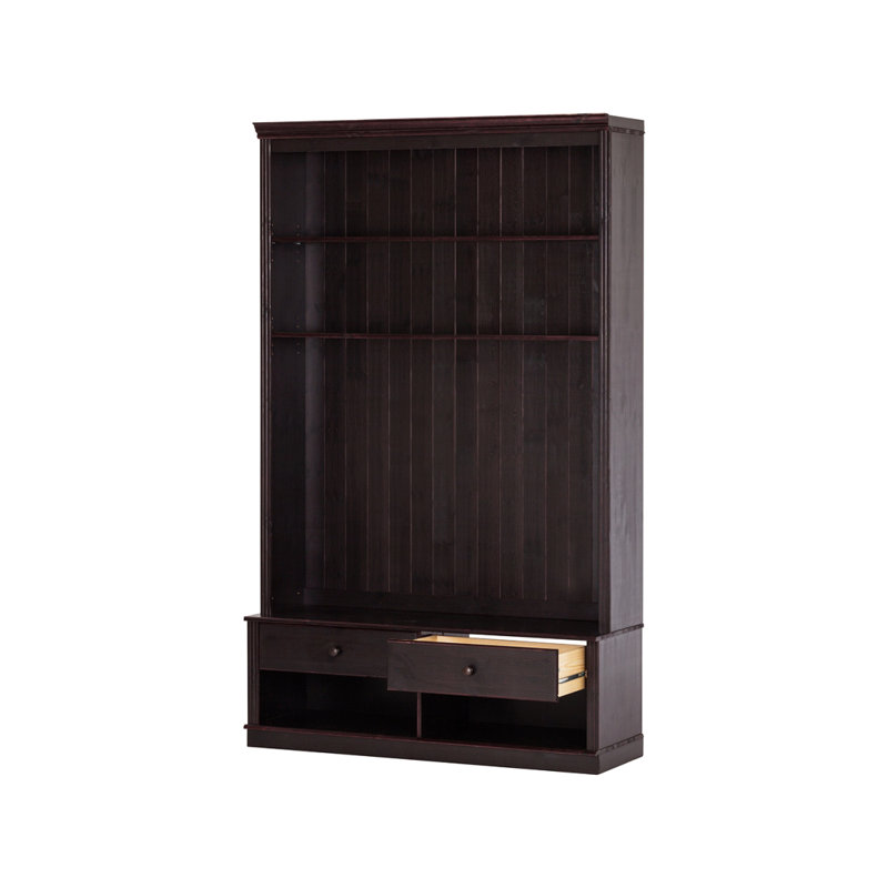 Merchiston 223cm H x 140cm W Standard Bookcase, Dark Brown