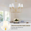6-light Modern Chandeliers For Dining Room Light Fixture With Shades