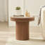 Table d'appoint ronde en panneau de fibres à densité moyenne de 19,49 pouces en bois aggloméré pour la chambre à coucher WALNUT-130159595
