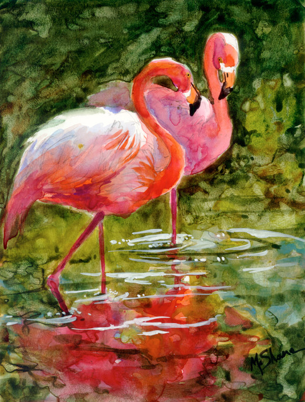 Flamingo Drapeau à Deux Côtés De Jardin