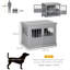 Petite cage pour chien Triple Doors, en bois massif