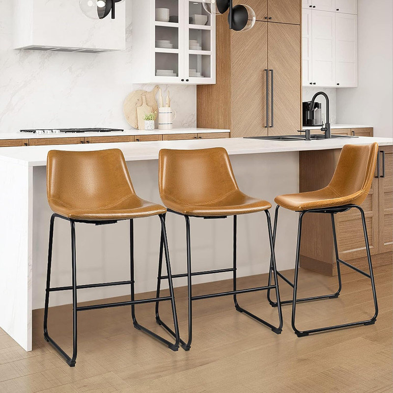  Tabourets de bar (ensemble de 3), Tabouret de comptoir (siège d'une hauteur de 25,5