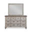 Commode en bois massif à 9 tiroirs avec miroir Mirabeau-120200599