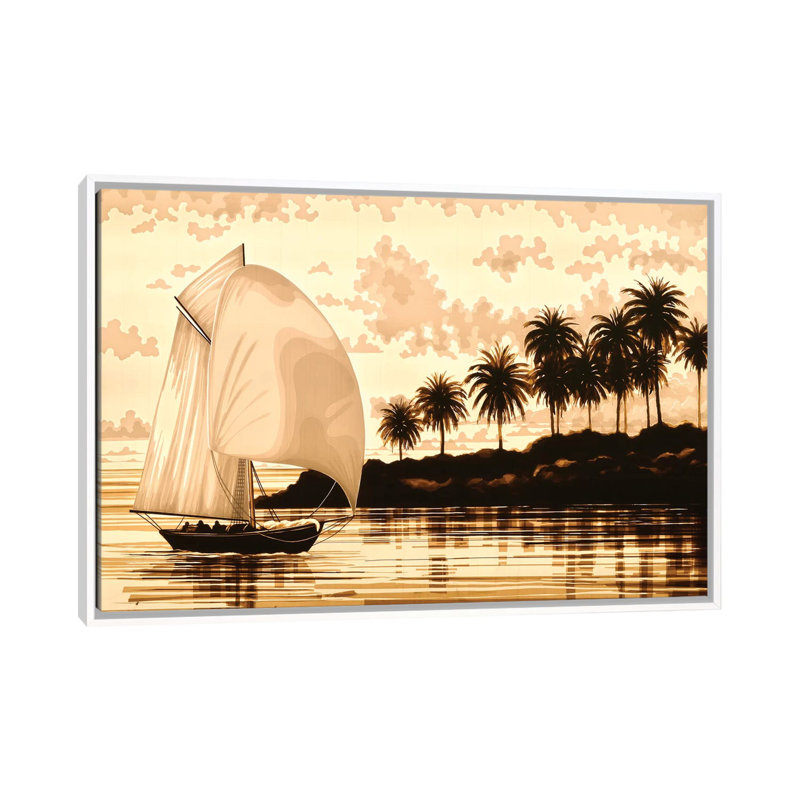 Sail 1 Piece Wall Art on Canvas, 66.04 cm H x 45.72 cm W, White Framed