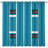 9-Piece Teal & Black Boho Geometric Queen Quilted Bedspread Set with Matching Curtains-121273355