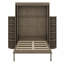 Lit escamotable rotatif avec armoire murale cachée, deux tablettes latérales à 3 niveaux, bureau convertible, supports de rangement supplémentaires, lit mural multifonctionnel peu encombrant-714665347