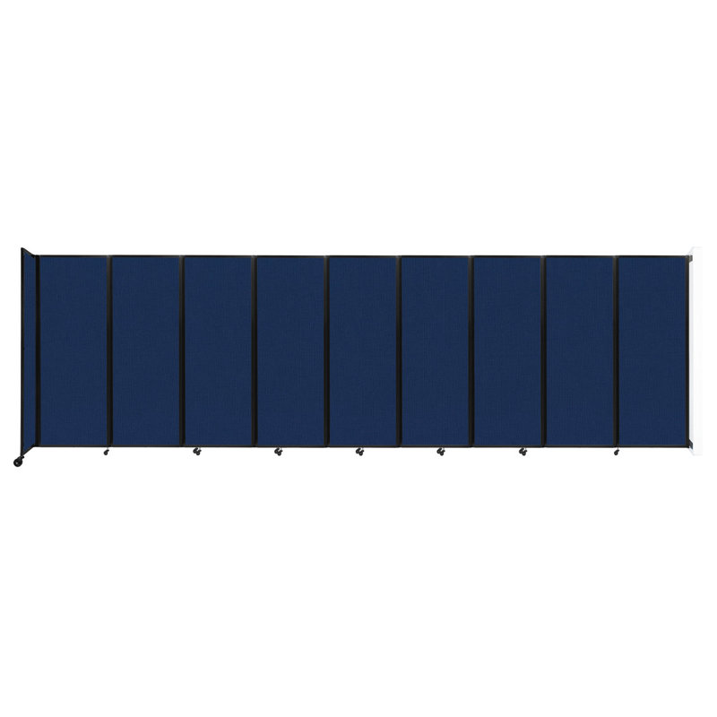 Paravent pliant, Bleu marine, H 90 po x l 300 po x P 12 po, 5