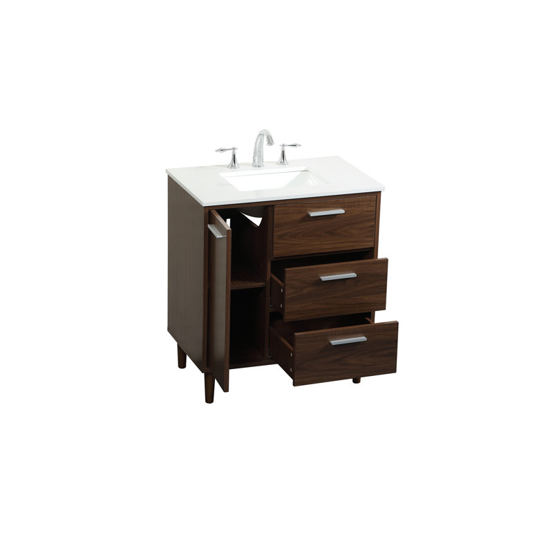 Ensemble de meuble-lavabo simple 30 po Baldwin, Noyer