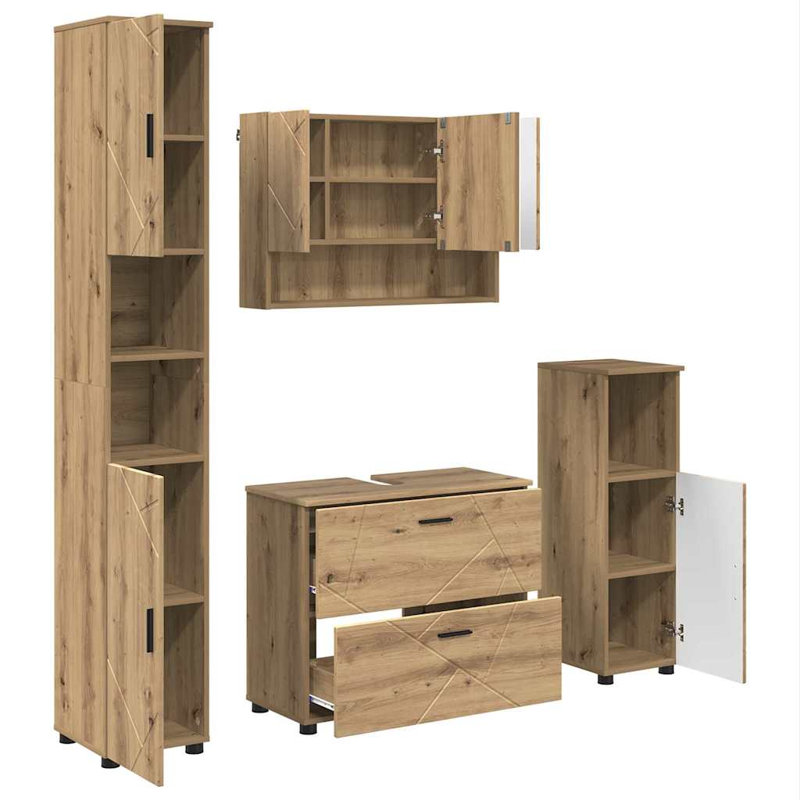 Bathroom Storage Furniture Set, Artisan Oak