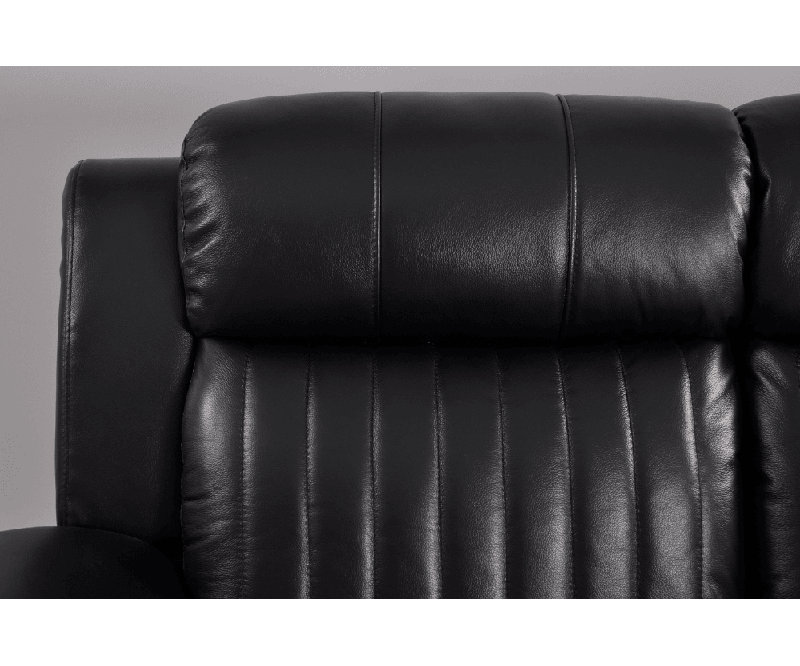 Cenaida Genuine Leather Electric Power Recliner Armchair, Black