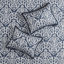 Ensemble d'édredon 8 pièces jacquard bleu marine / argent