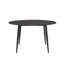 Table de salle à manger moderne en pierre artificielle ronde avec pieds en métal noir - peut accueillir 6 personnes. (Seulement tables, pas de chaises)-1819217098-1815365973