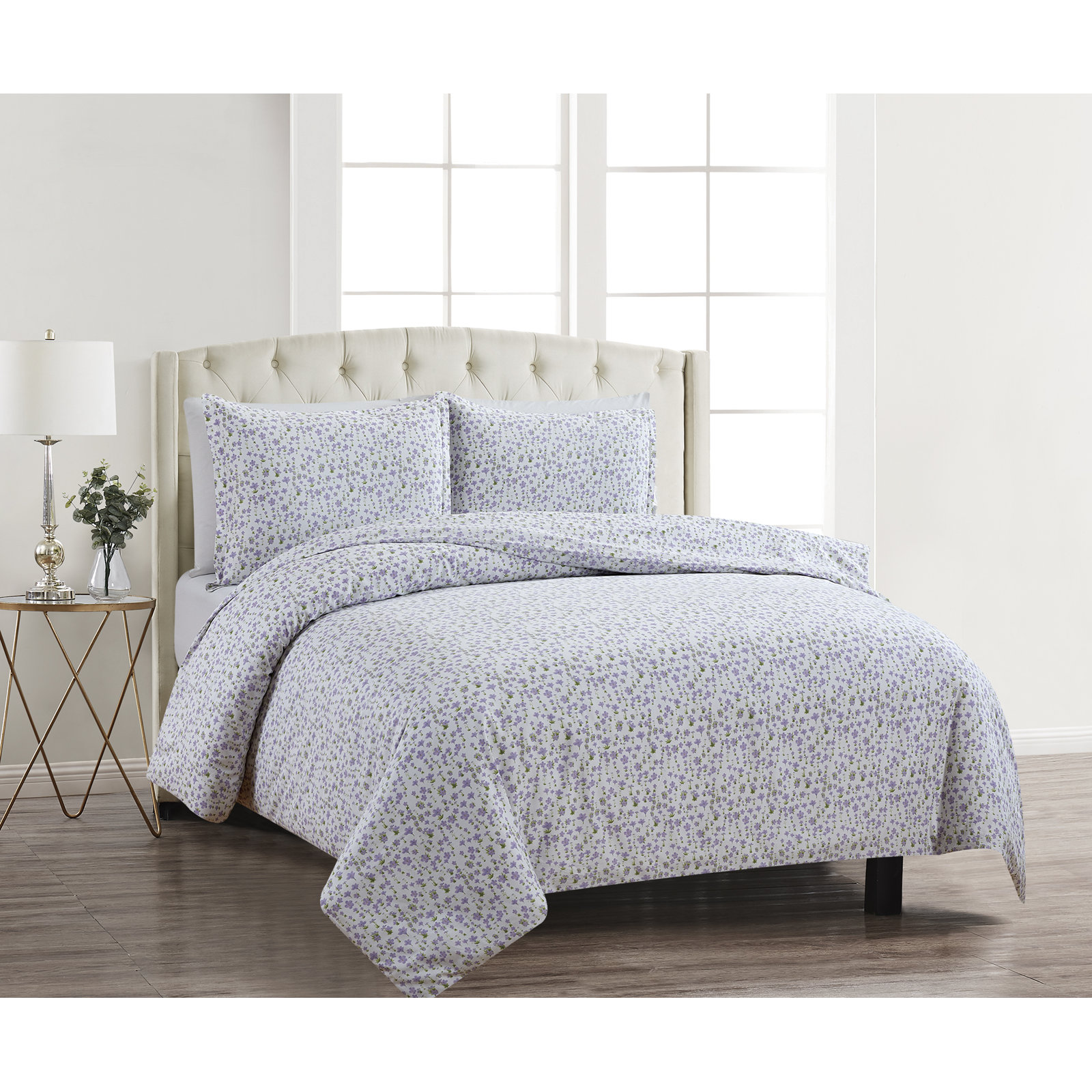 Cotton Duvet Cover Set, Queen Duvet Cover + 2 Standard Shams