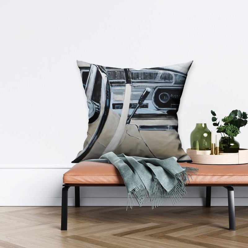 1950s Car Dashboard Throw | Contemporary Transportation Decor