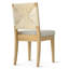Ensemble de 4 chaises de salle à manger rembourrées en corde de bois massif Coastal