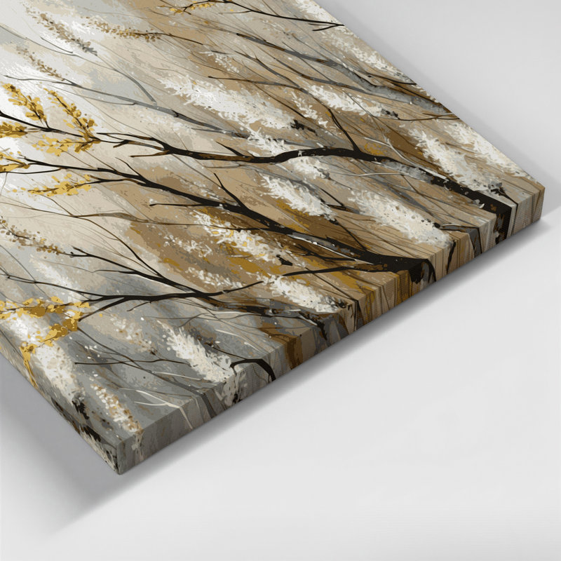 Art mural sur toile Botanical Catkin Branches, H 16 po x l 16 po