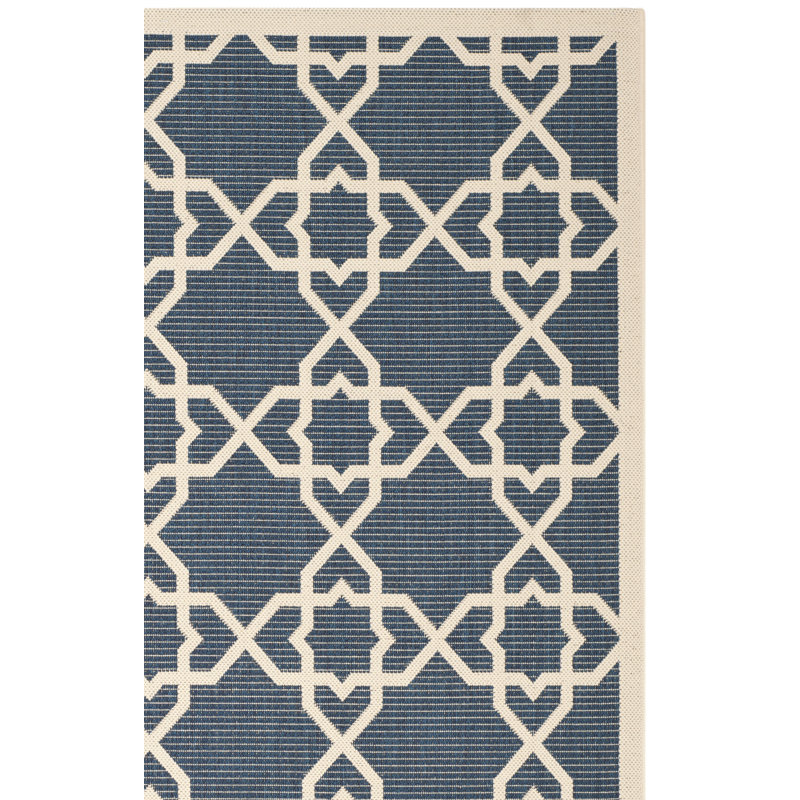 Tapis performance géométrique Courtyard, Rectangle 4 pi x 5 pi 7 po