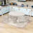 Daylyn Retro 5-Piece Dining Set, Wood Dining Table with Movable Leaf and Ladder Back Chairs-1753346363