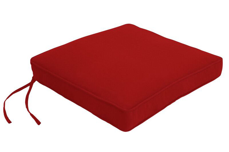 Coussin de chaise en sunbrella, H 2,5 po x l 23,5 po x P 19 po, Toile Sunbrella® rouge Jockey