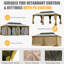 Pavillon de jardin 14 pi x 20 pi avec double toit en acier galvanisé et support en aluminium pour l'extérieur