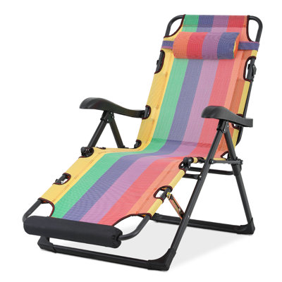Folding Zero Gravity Chair Beach Sunshade Recliner Canopy Lounge Chaise by Arlmont & Co.