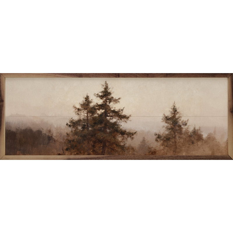 Pins dans le bois d'hiver, H 16 po x l 48 po