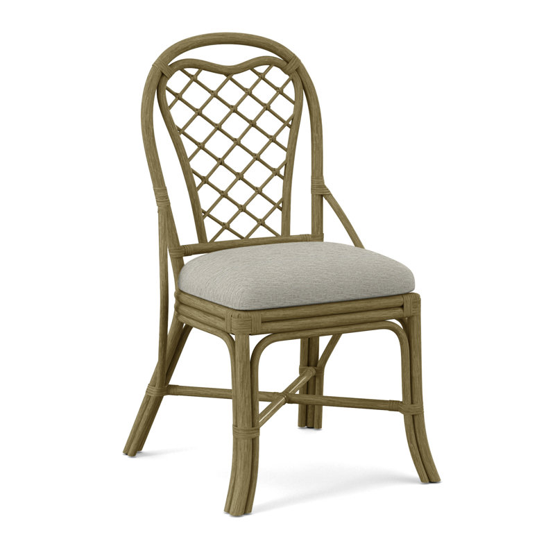Chaise à dossier Trellis, Beige de base; 0317-85, Laiton