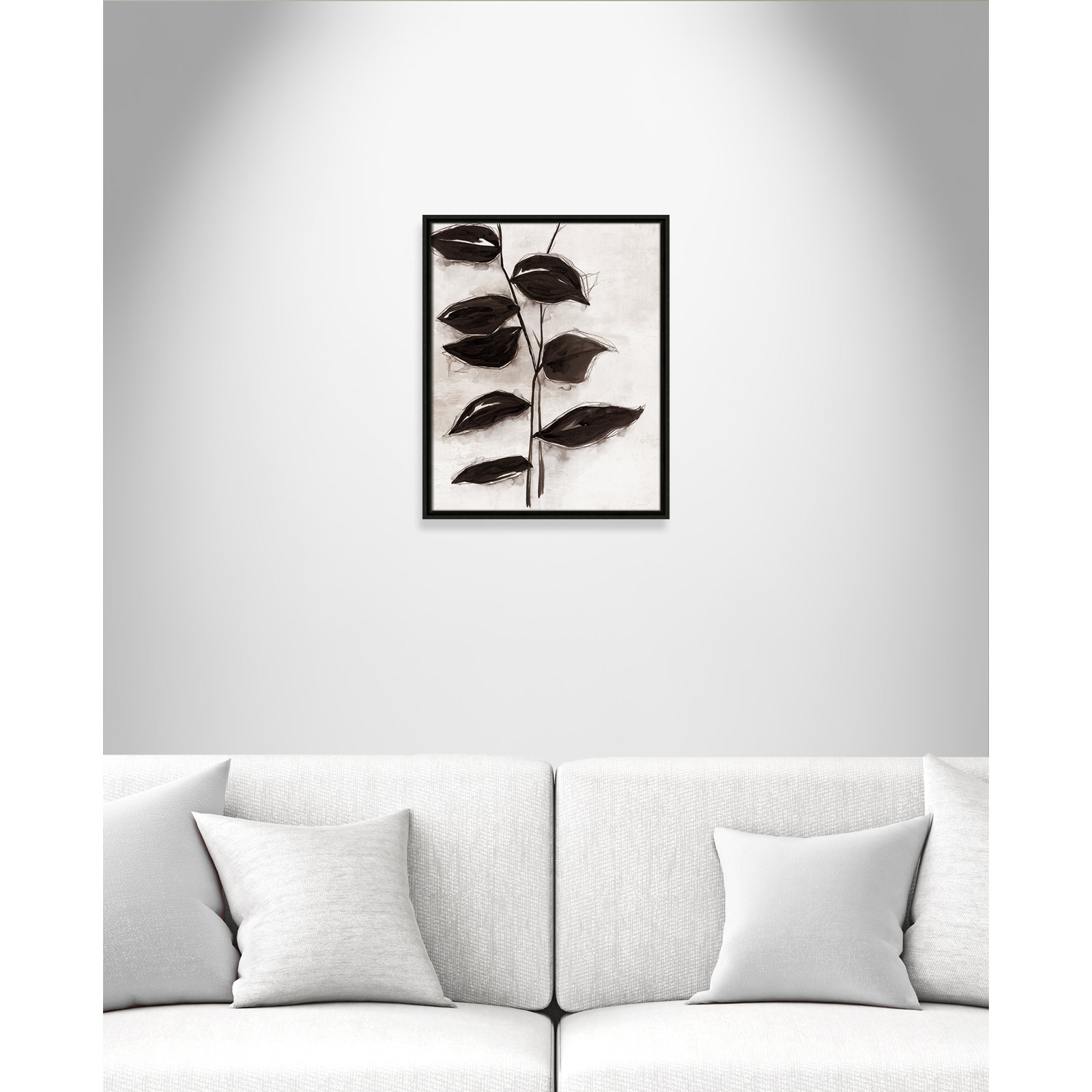 Leaves I by Eva Watts, 21.5" H x 17.5" W x 2" D, Espresso Framed