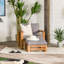 Abhishek Outdoor Lounge Chair with Ottoman