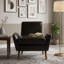 Chaise d'appoint moderne rembourrée avec pieds et accoudoirs en bois d'hévéa-1966070476