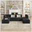 Canapé d'angle Canapé modulaire compressé Canapé en velours côtelé de style minimaliste moderne-118043466