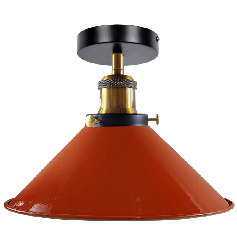 Denzel Semi Flush Mount, Orange