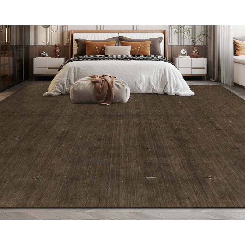 Gabbeh Wool Area Rug in Brown