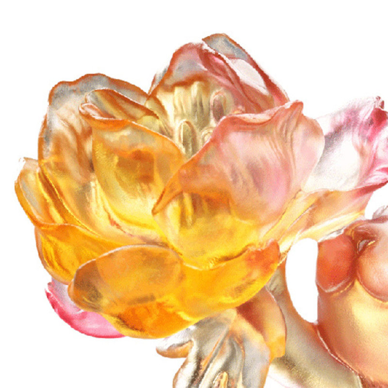 LIULI Crystal Art Crystal Rabbit Figurine "Lingering Fragrance Of Goodness In The Heart (Goodness)"