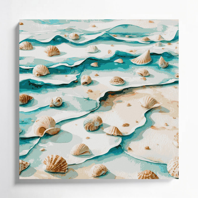 Art mural sur toile Coastal, H 12 po x l 12 po