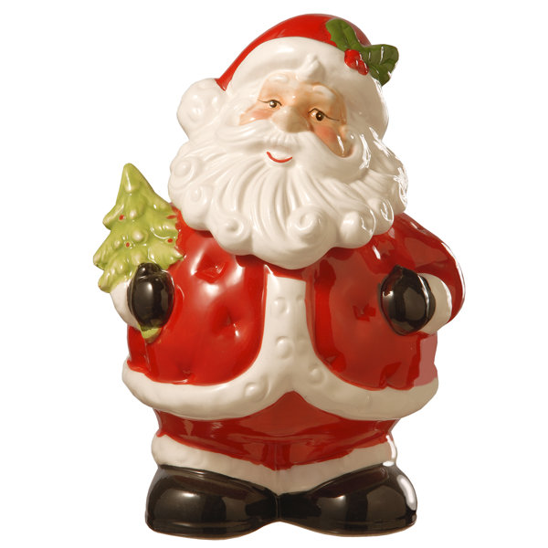 Holiday 2023 Ceramic Santa Claus Figural Cookie Jar