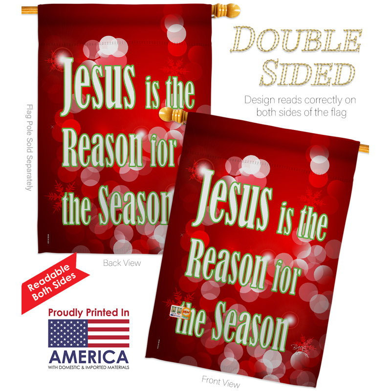 Ensemble de drapeaux en polyester 40 x 28 po Jesus Is The Raison