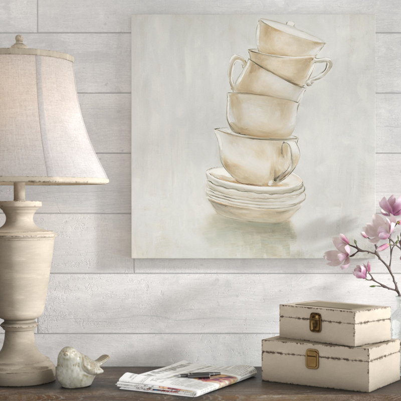 «Coffee Mugs», reproduction sur toile, H 24 po x l 24 po, Toile encadrée noire