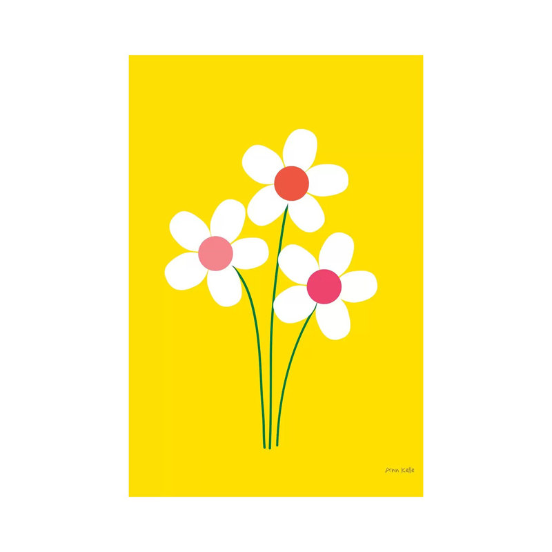 Daisies II by Ann Kelle - Wrapped Canvas Gallery-Wrapped Canvas Giclée, 101.6 cm H x 66.04 cm W x 1.91 cm D