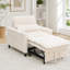 Comfortable Corduroy Accent Chair with Pillow for Small Spaces-1613463117