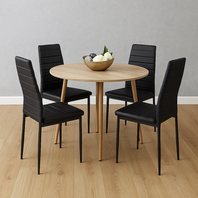4 - Person Dining Set, Black