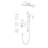 Shower System with Shower Head, Hand Shower, Slide Bar, Bodysprays, Shower Arm, Hose, Valve Trim, and Lever Handles-129591211