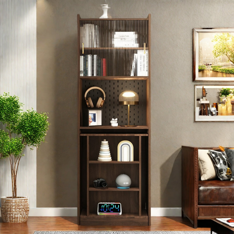 Space-Saving Folding Desk with Storage Shelf, Writing Study Table, Compact Computer Desk for Dorm or Small Spaces​​