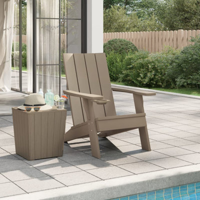 Garden Adirondack Chair Light Brown 75x88.5x89.5 cm Polypropylene