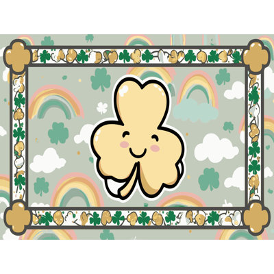 The Holiday Aisle® Saint Patrick's Day Clover Leprechaun Holiday Rug