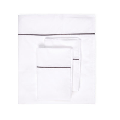 1000 Thread Count Single Stripe Embroidery Sheet Set