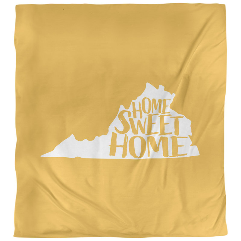 Housse de couette réversible unique home virginie, Microfibre, Housse de couette pour très grand lit, Jaune